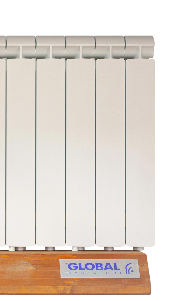 Image of a Klass radiator on a wooden base